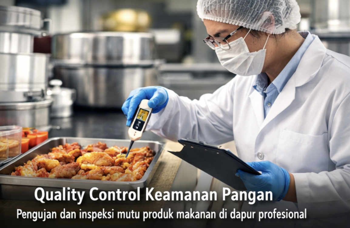 pemeriksaan kualitas makanan dan pengukuran suhu produk
